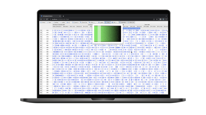 example of Gantt framework Airlines Compagny