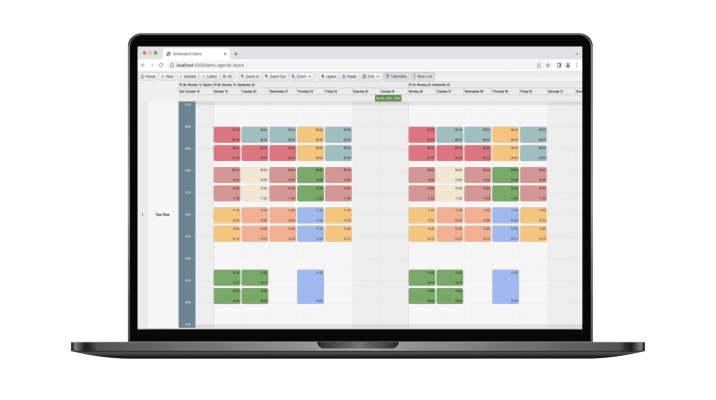 example of Gantt framework agenda layout