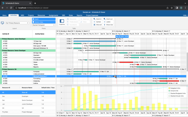 Schedulejs viewer gantt
