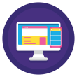 Illustration of ScheduleJS website on desktop and mobile devices for scheduling solutions.